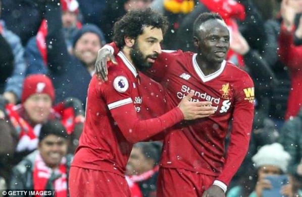 Premier League 31éme journée : Mané fait briller Salah qui a mis un quadruplé