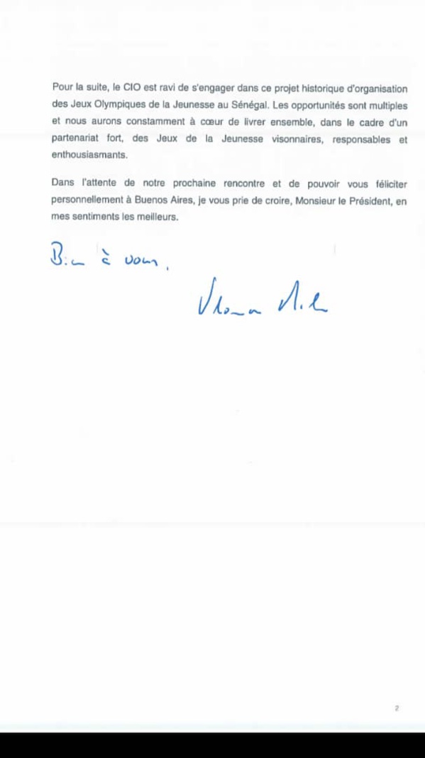 Le Sénégal hôte des jeux olympiques de la jeunesse en 2022 Le Sénégal hôte des jeux olympiques de la jeunesse en 2022