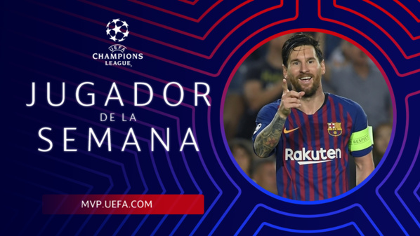 Lionel Messi élu joueur de la semaine en Ligue des champions Lionel Messi élu joueur de la semaine en Ligue des champions