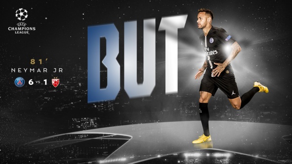 Ligue des Champions : PSG, avec un triplé de Neymar, se balade sur Crvena Zvezda