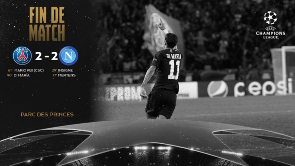 LdC : Paris Saint-Germain et Naples font match nul (2-2) LdC : Paris Saint-Germain et Naples font match nul (2-2)