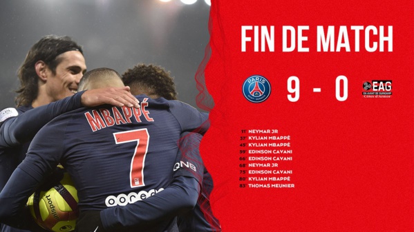 Ligue 1 : Le PSG humilie Guingamp (9-0) Ligue 1 : Le PSG humilie Guingamp (9-0)