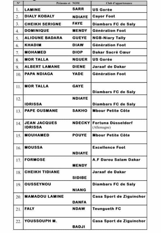 Joseph Koto zappe Krépin Diatta et retient Dialy Ndiaye !