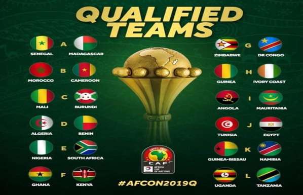 CAN 2019 : les 24 pays qui seront en Egypte sont connus CAN 2019 : les 24 pays qui seront en Egypte sont connus
