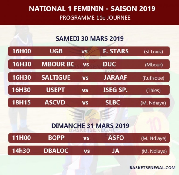 Basket N1 féminin 11e journée : le choc ASCVD/SLBC au menu samedi, le DUC se déplace à Mbour