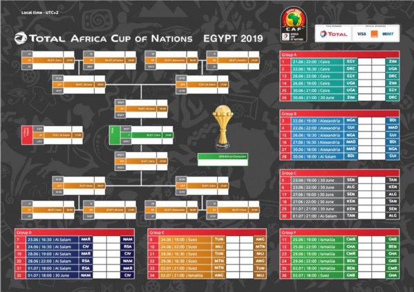 CAN 2019 : voici le calendrier officiel de la compétition CAN 2019 : voici le calendrier officiel de la compétition