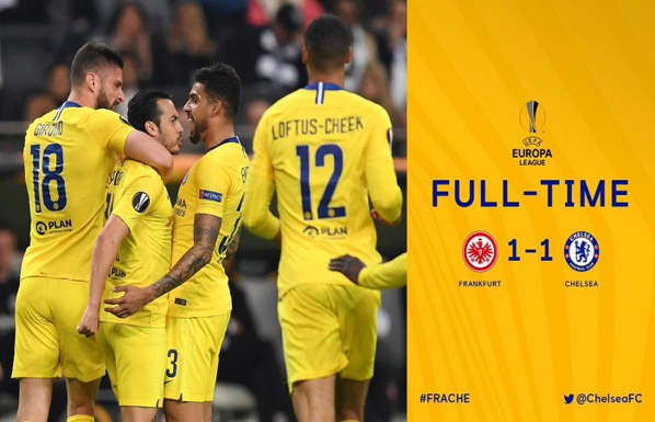 Europa League : Chelsea réalise un bon résultat face à Francfort (1-1) Europa League : Chelsea réalise un bon résultat face à Francfort (1-1)