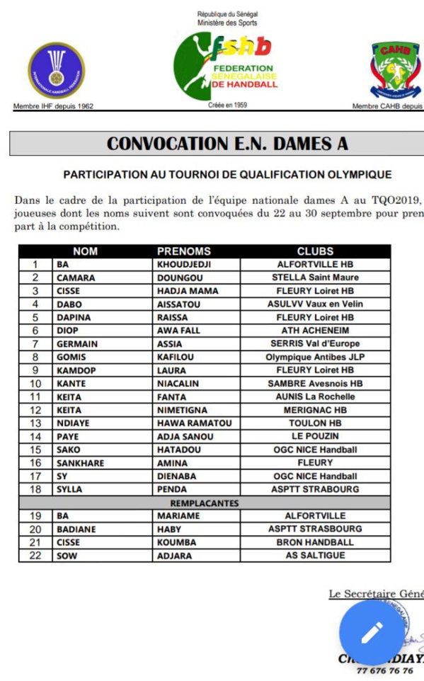Handball/Qualification J.O TQO : Bougeant publie sa liste et mise sur l’expérience Handball/Qualification J.O TQO : Bougeant publie sa liste et mise sur l’expérience