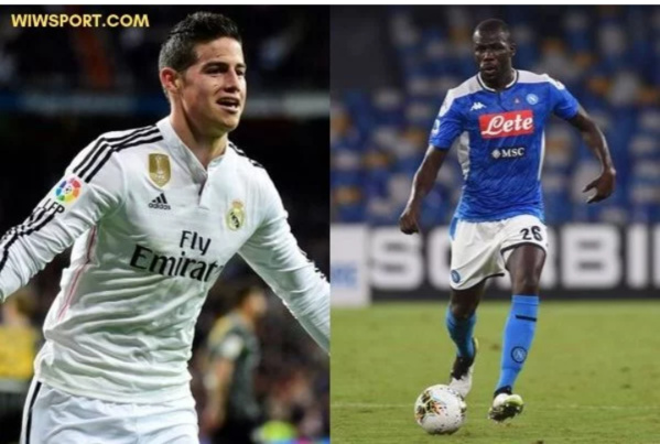 Mercato- Real Madrid souhaite offrir 40 millions d’euros plus James Rodriguez pour recruter Koulibaly !