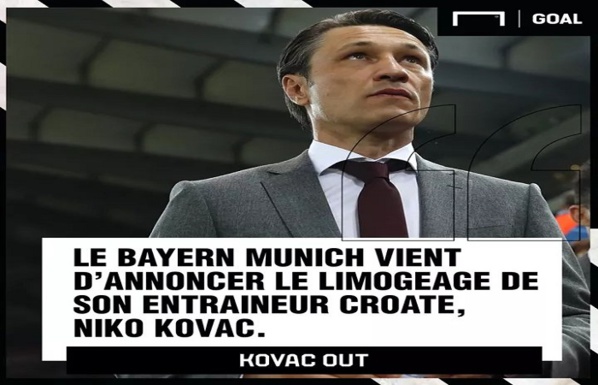 Officiel - Le Bayern Munich se sépare de Niko Kovac après l'humiliation face à Francfort Officiel - Le Bayern Munich se sépare de Niko Kovac après l'humiliation face à Francfort