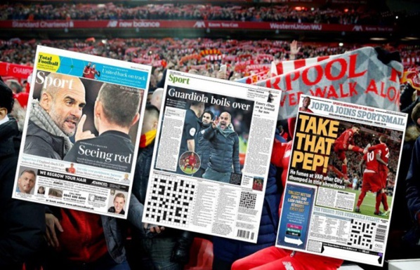 Liverpool Vs Man City: la presse sportive vante le "plongeur" Mané et se défoule sur Guardiola Liverpool Vs Man City: la presse sportive vante le "plongeur" Mané et se défoule sur Guardiola