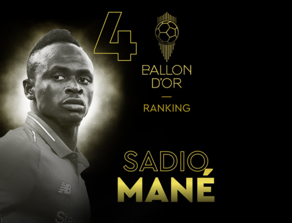 Ballon d’Or 2019 : Sadio Mané quatrième meilleur joueur au monde Ballon d’Or 2019 : Sadio Mané quatrième meilleur joueur au monde