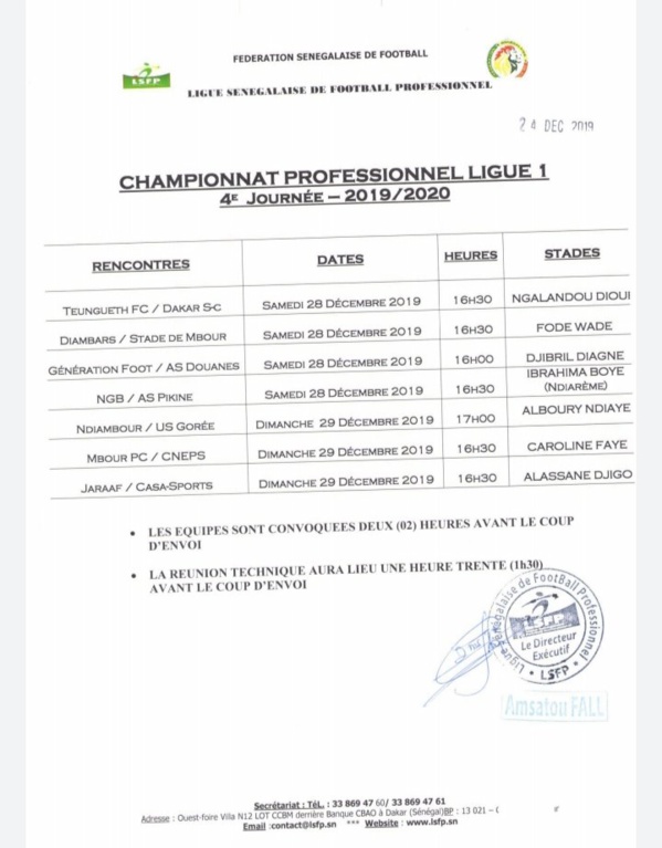 Ligue 1: Jaraaf-Casa Sports et Niary Tally-As Pikine en attraction ce week-end