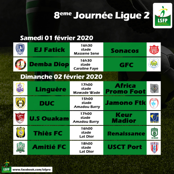 Ligue 2 : Demba Diop FC – Guédiawaye FC pour lancer la 8ème journée Ligue 2 : Demba Diop FC – Guédiawaye FC pour lancer la 8ème journée