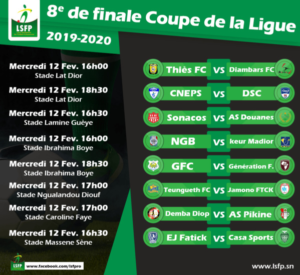 Coupe de la Ligue : Tous les huitièmes de finale programmés mercredi 12 février