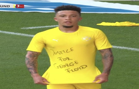 Dortmund : Jadon Sancho a dédié son but à George Floyd Dortmund : Jadon Sancho a dédié son but à George Floyd