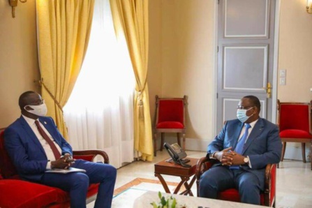 Candidat à la présidence de la CAF: Augustin Senghor reçu par Macky Sall