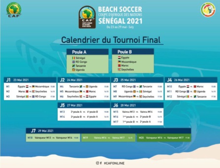 CAN Beach Soccer 2021 : voici le calendrier du tournoi