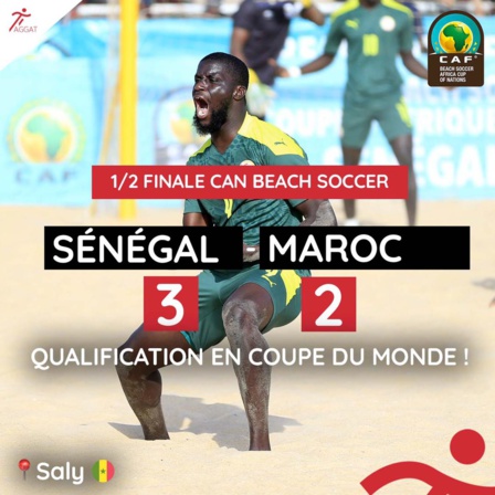 CAN Beach Soccer : le Sénégal bat le Maroc et se qualifie en finale CAN Beach Soccer : le Sénégal bat le Maroc et se qualifie en finale