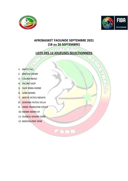 AfroBasket Féminin 2021 : Voici la liste des 12 "Lionnes" sélectionnées AfroBasket Féminin 2021 : Voici la liste des 12 "Lionnes" sélectionnées