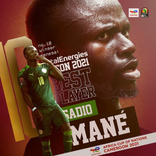 Vainqueur de la CAN 2021, Sadio Mané élu « Meilleur joueur » du tournoi Vainqueur de la CAN 2021, Sadio Mané élu « Meilleur joueur » du tournoi