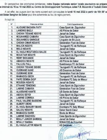 Equipe nationale locale : Pape Thiaw retient une liste 31 joueurs !