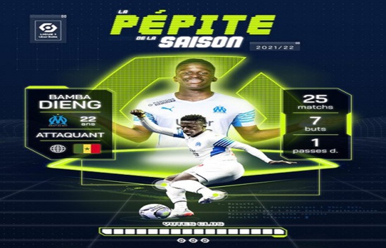 Ligue 1 : Bamba Dieng élu « pépite de la saison »