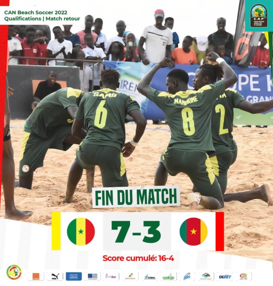 Beach Soccer: le Sénégal bat le Cameroun et se qualifie à la prochaine CAN Beach Soccer: le Sénégal bat le Cameroun et se qualifie à la prochaine CAN