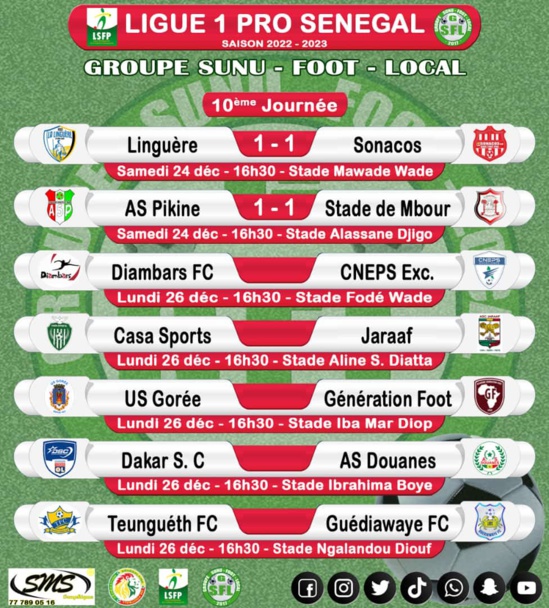 Ligue1 (10ej): As Pikine neutralisée par Stade de Mbour Ligue1 (10ej): As Pikine neutralisée par Stade de Mbour