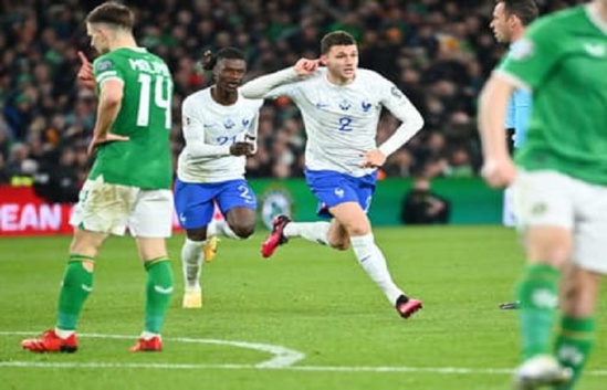 Eliminatoires Euro 2024 : France s’impose devant l’Irlande (0-1) Eliminatoires Euro 2024 : France s’impose devant l’Irlande (0-1)