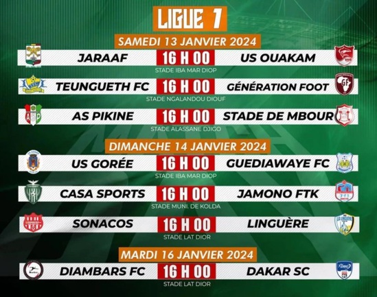 Ligue 1 (J12) : TFC-GFC le chaud derby rufisquois, Jaraaf accueille USO Ligue 1 (J12) : TFC-GFC le chaud derby rufisquois, Jaraaf accueille USO