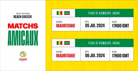 Beach Beach : Sénégal face à la Mauritanie en amical Beach Beach : Sénégal face à la Mauritanie en amical