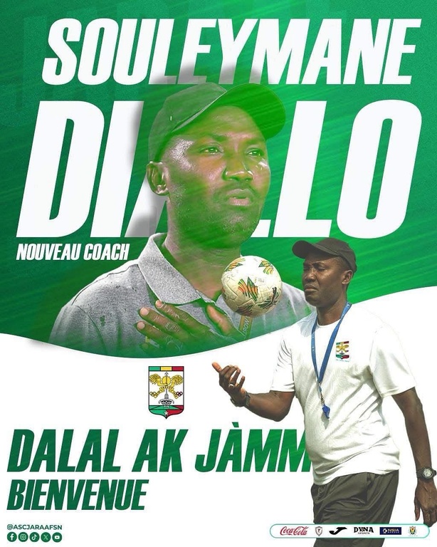 Souleymane Diallo prend les rênes du Jaraaf de Dakar Souleymane Diallo prend les rênes du Jaraaf de Dakar