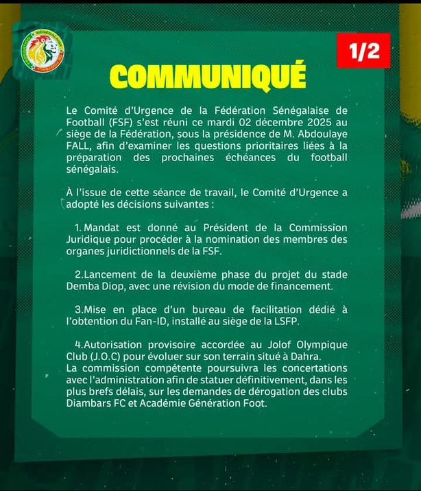 Comité d’urgence de la FSF : les grandes décisions prises ! Comité d’urgence de la FSF : les grandes décisions prises !