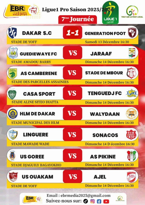 Ligue 1 : GFC-Jaraaf, Gorée-Pikine, deux grosses affiches, ce dimanche