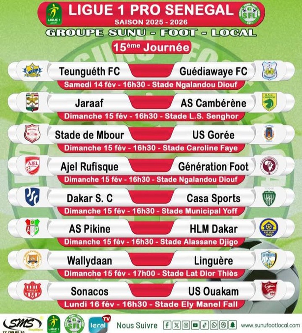 Ligue 1: Teungueth FC-Guédiawaye FC, duel des extrêmes, ce samedi, suite de programme de la 15e journée Ligue 1: Teungueth FC-Guédiawaye FC, duel des extrêmes, ce samedi, suite de programme de la 15e journée