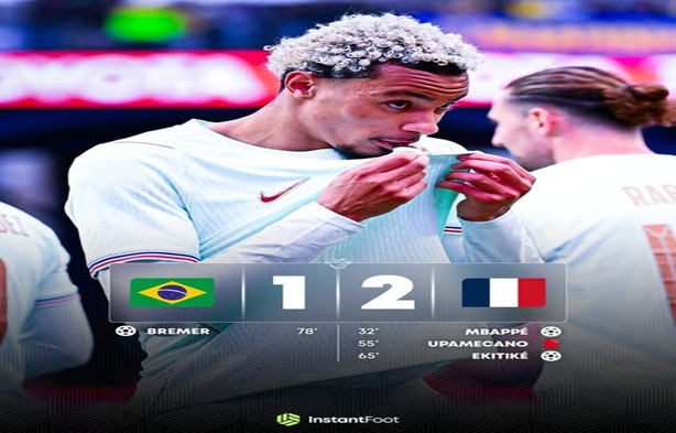 Amical: l’équipe de France s’impose face au Brésil