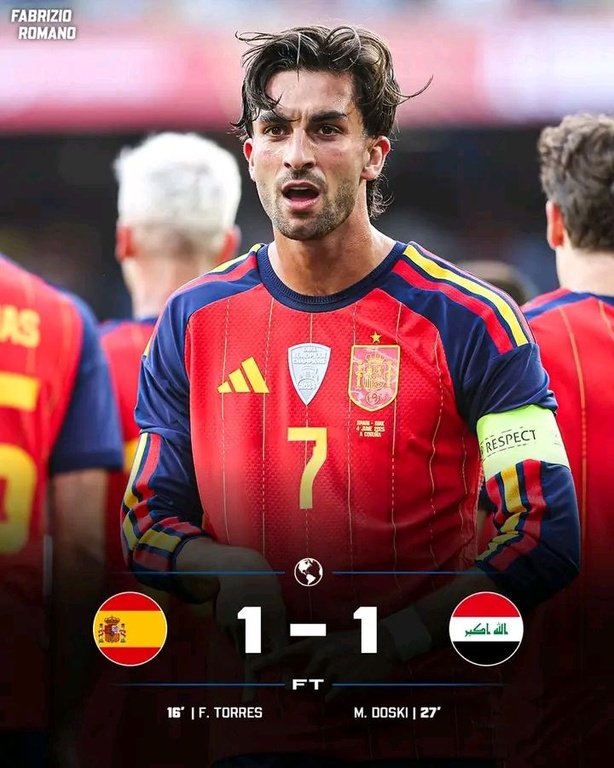 Préparation Mondial 2026 : adversaire du Sénégal, l'Irak tient l'Espagne en échec (1-1) Préparation Mondial 2026 : adversaire du Sénégal, l'Irak tient l'Espagne en échec (1-1)