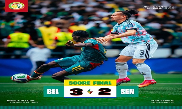 Mondial 2026 : le Sénégal éliminé par la Belgique (3-2)