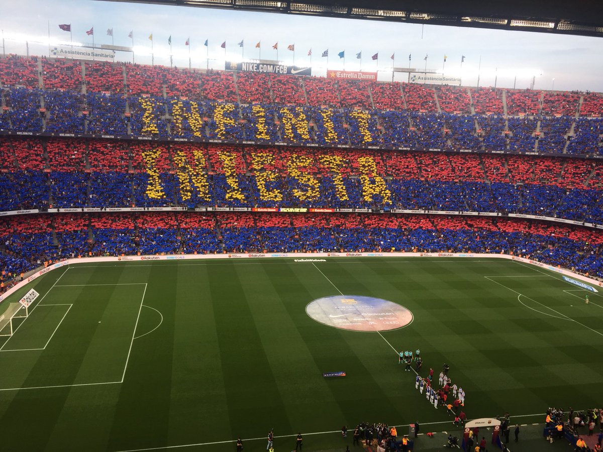 Liga dernière journée :Camp Nou rend hommage à Iniesta par une victoire