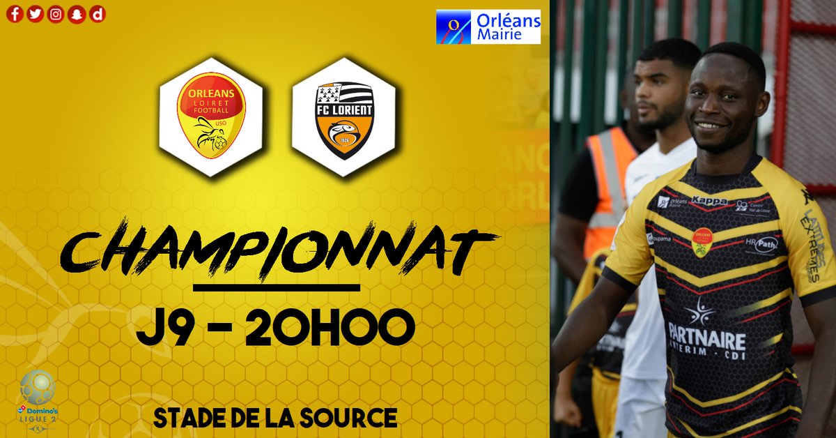 Ligue 2 française : Orléans bat Lorient (2-0) avec un but de Joseph Lopy