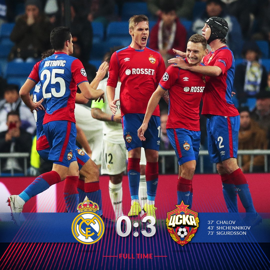 Ligue des champions : le Real corrigé par le CSKA !