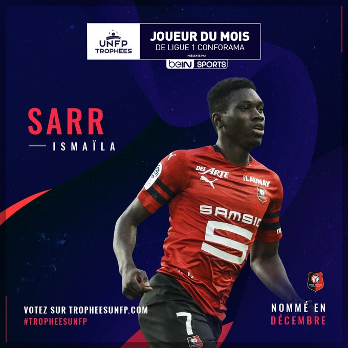 Ligue 1 : Ismaila Sarr nominé meilleur joueur