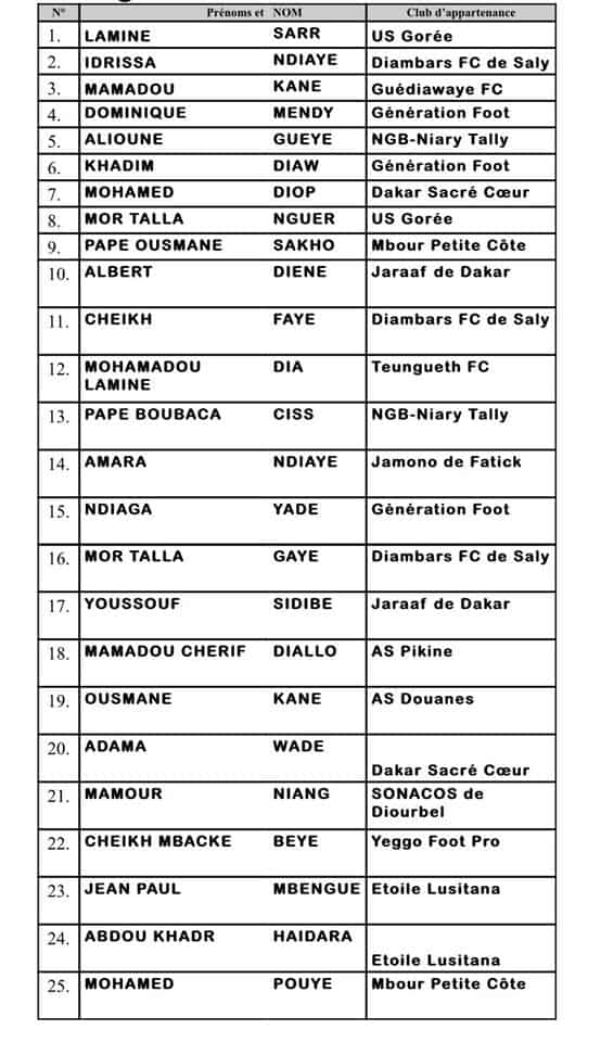 Eliminatoires Can U23 : la sélection en stage pour préparer le match face à la Guinée