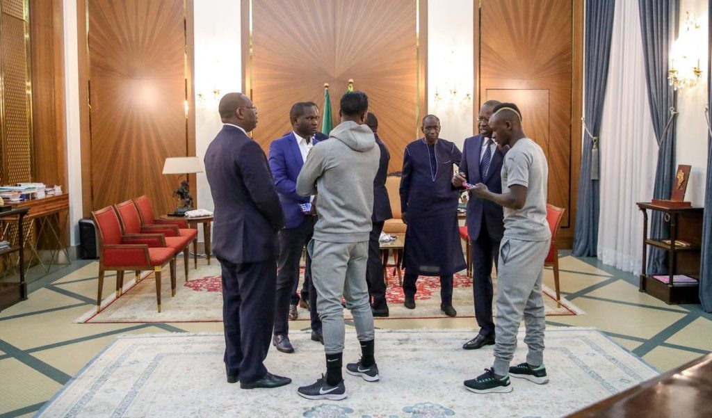 Sadio Mané et Keita Baldé reçus par le Président Macky Sall
