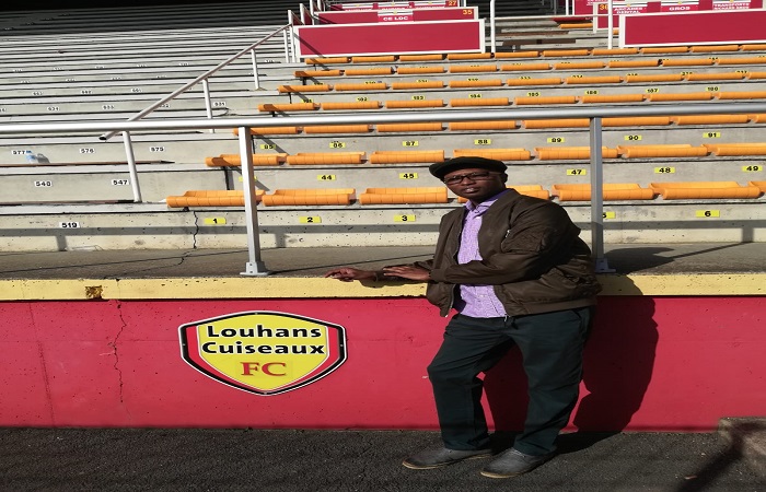 Football: Bassirou Sakho visite les installations de Louhans Cuiseaux