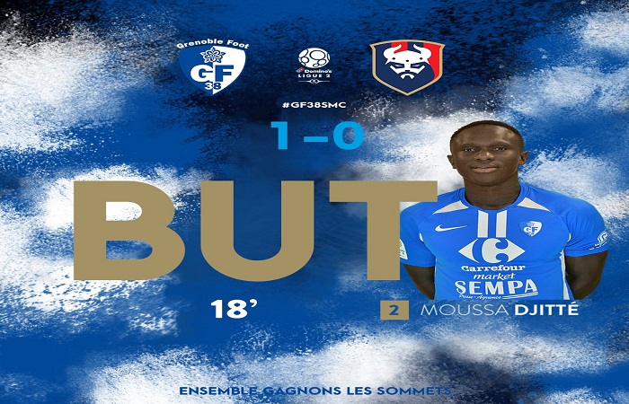 Ligue 2 française : Moussa Djitté donne la victoire à Grenoble (1-0)