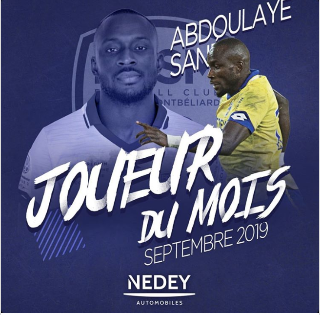 Ligue 2 : Abdoulaye Sané élu meilleur joueur du mois de septembre