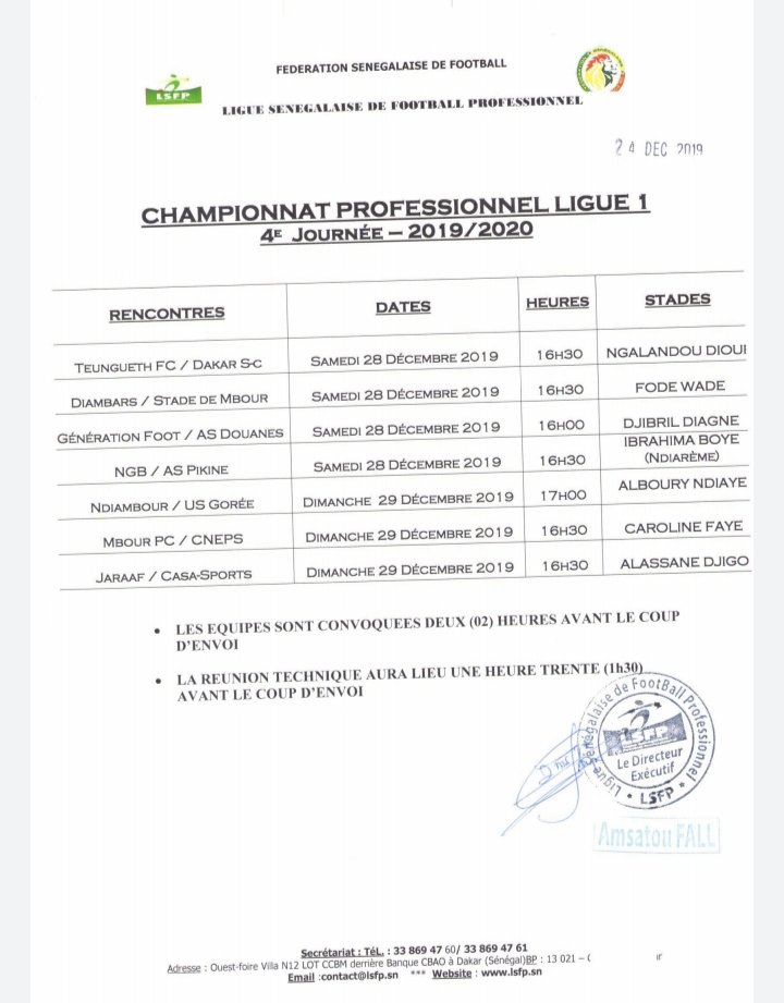 Ligue 1: Jaraaf-Casa Sports et Niary Tally-As Pikine en attraction ce week-end