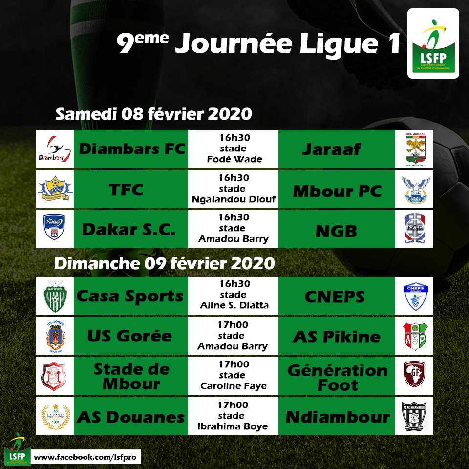 Ligue 1-9ème journée : Diambars – Jaraaf, choc de voisins au classement